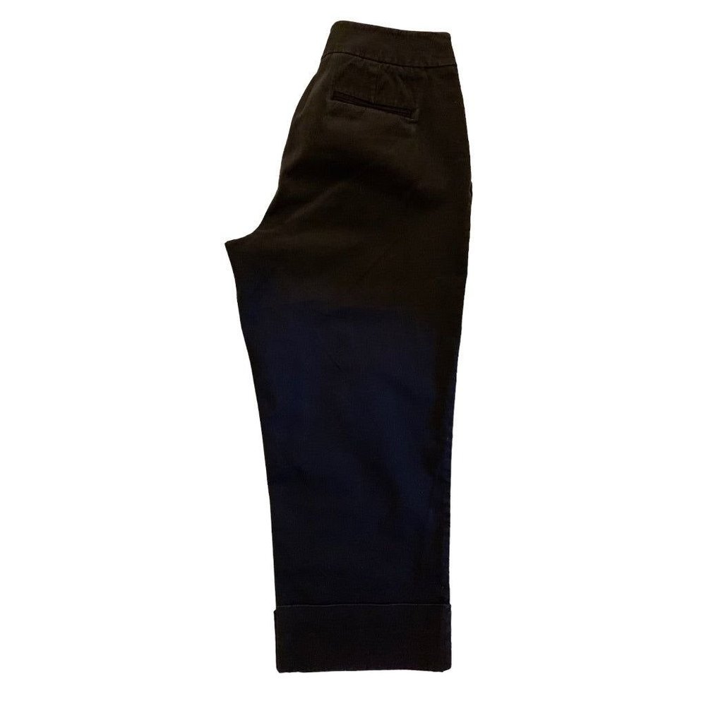 10 Chico's Women's Black Crop Cuffed Dress Pants Stretch 22" Inseam